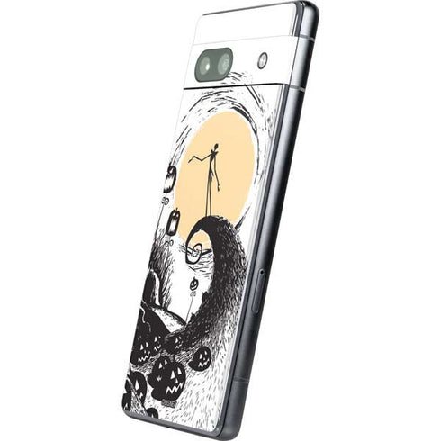 Disney The Nightmare Before Christmas Jack on Spiral Hill Art Google Pixel 7a Skin